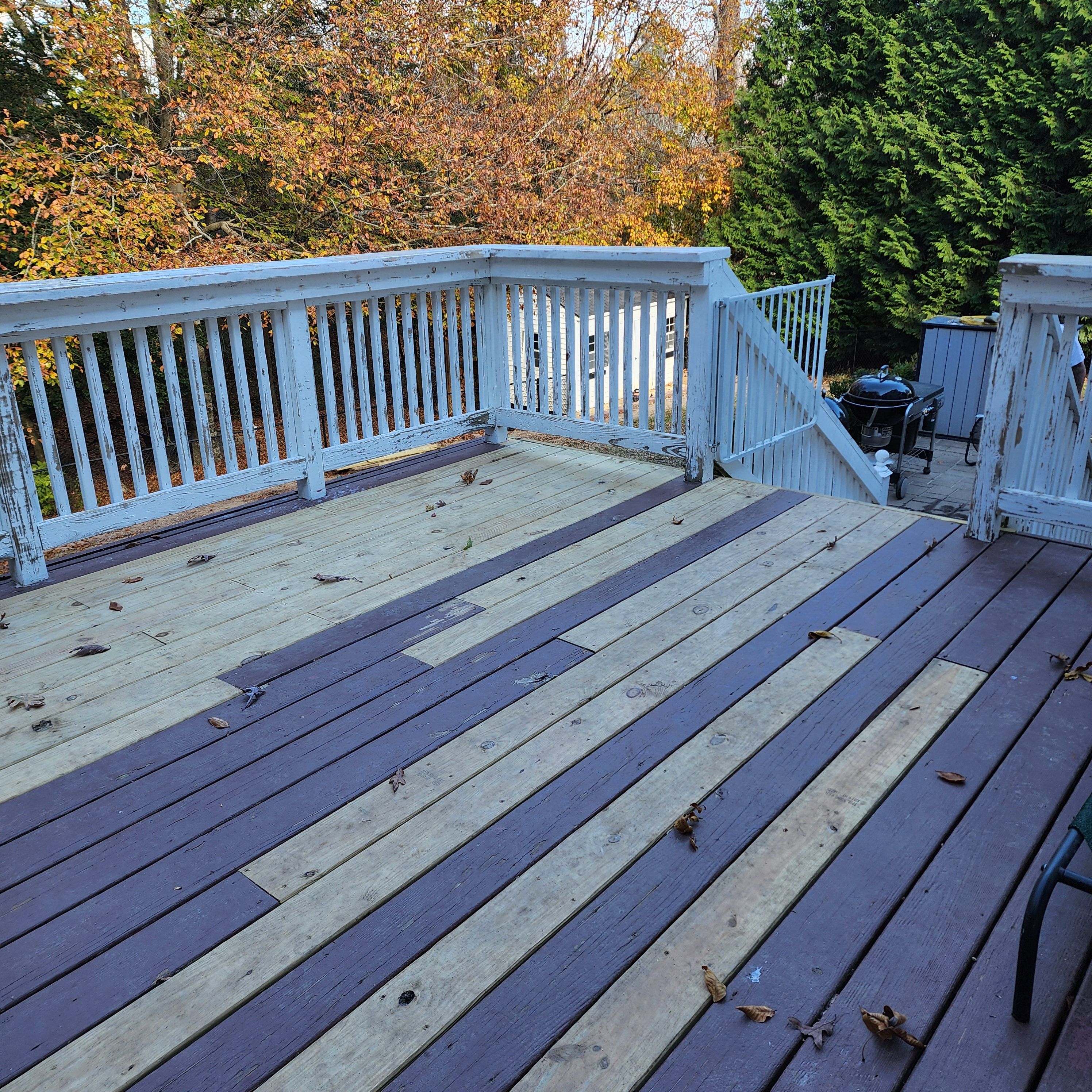 After replacing rotten boards
