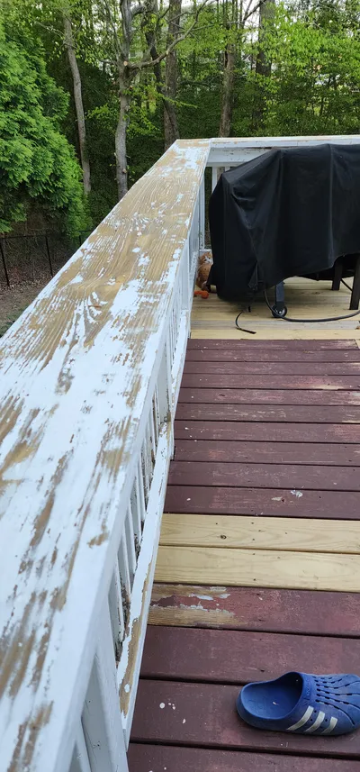 Railing sanded